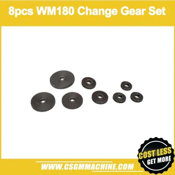 

Free Shipping!/WM210-CS 9pcs Thread Cutting Kits/Metric Change Gear Set for WM210 Lathe Machine