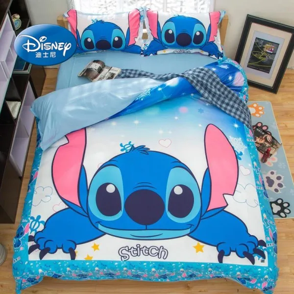 Cute Lilo/&Stitch Bettwäsche Set Anime Muster Bettbezüge Kissenbezüge 2//3 PCS DE!