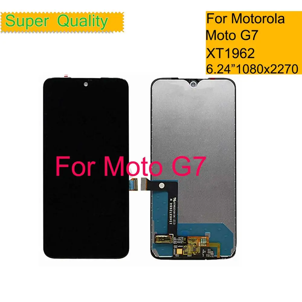 

10Pcs/lot 6.24" For Motorola Moto G7 XT1962 LCD Display Touch Screen Digitizer Sensor Complete LCD Assembly Monitor Module