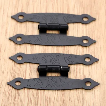 

2Pcs 65x33mm Bulk Black Antique Iron Jewelry Box Padlock Hasp Locked Wooden Wine Gift Box Handbag Buckle Hardware Accessories