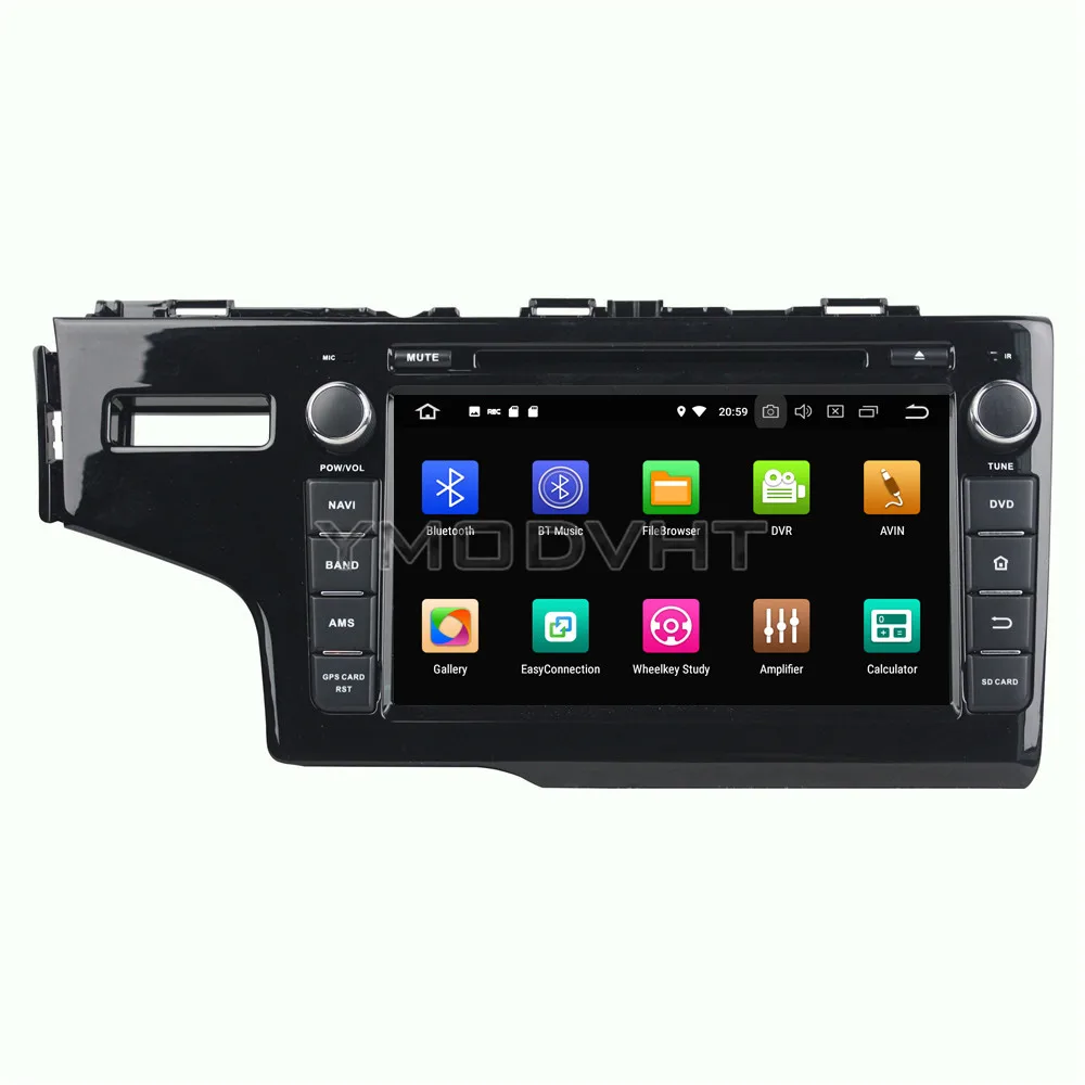 Top YMODVHT 8inch Android 8.0 Octa Core PX5 4GB RAM 32GB ROM Car DVD Player Radio Stereo GPS For HONDA 2014 FIT Left 2
