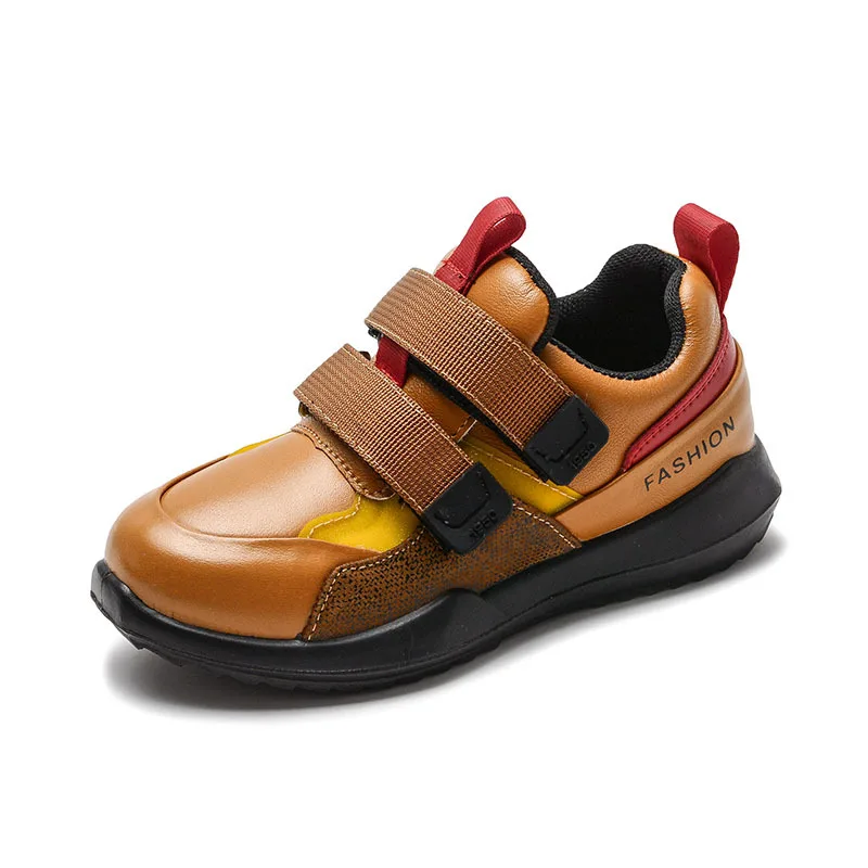 

2019 Autumn New Children's Shoes Student Fashion Genuine Leather Shoes Boys Rubber Boys School Shoes Non-slip Children Sneakers
