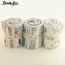 Booksew 5x50 см/шт. Желе рулон полосы обувь из хлопка, с мультяшками животных цветок ткань одеяла Telas Tissu «сделай сам» Лоскутная работа ребенок stofen