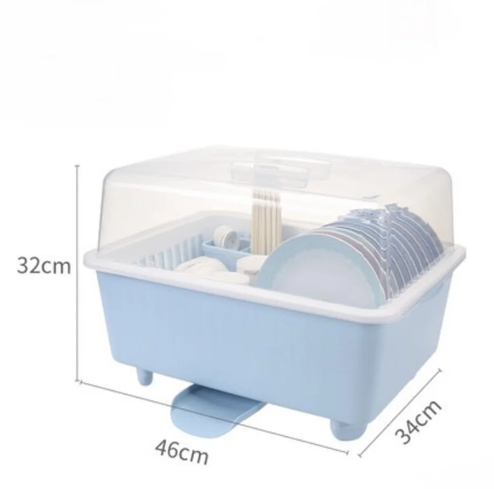  Dishware Drain Rack Kitchen Bowl Chopsticks Drain Cupboard Rack Large Capacity Plastic Thickened Ta - 32881141598