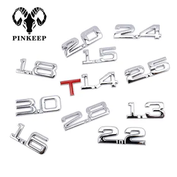 Adesivo emblema automotivo de metal, 3d, 1.6t, 1.8t, 2.2t, 2.5t, 3.0t, adesivo, emblema, decalque, carro, mercedes, ford, audi, toyota, honda