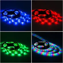 RGB LED Strip Light SMD 2835 5M Waterproof RGB Tape DC12V Ribbon Diode Led Strips Light Flexible Stripe Lamp IR WIFI Controller