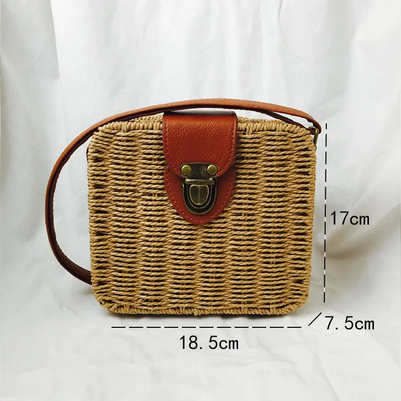 Женская сумка из ротанга ручной работы,Новая вьетнамская сумка ручной работы в стиле плетеная круглая модная европейская и американская сумка через плечо - Цвет: BD846