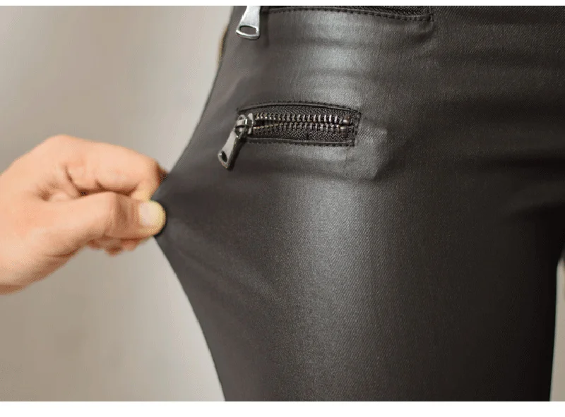 Эластичные женские брюки из искусственной кожи в готическом стиле панк-рок; узкие брюки на молнии; байкерские леггинсы; стильные мотоциклетные уличные брюки размера плюс