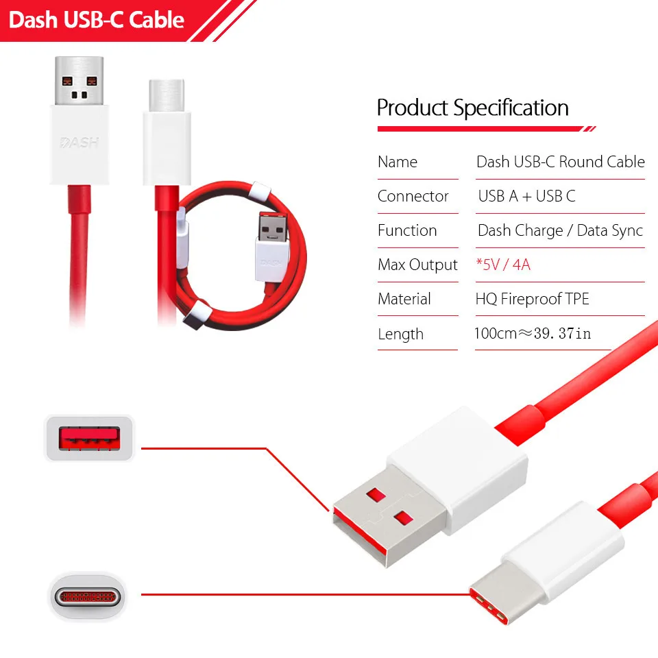 dash cable specification