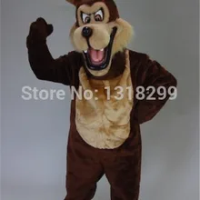 Талисман коричневый Средний Coyote волк маскарадный костюм карнавальный костюм-маскот