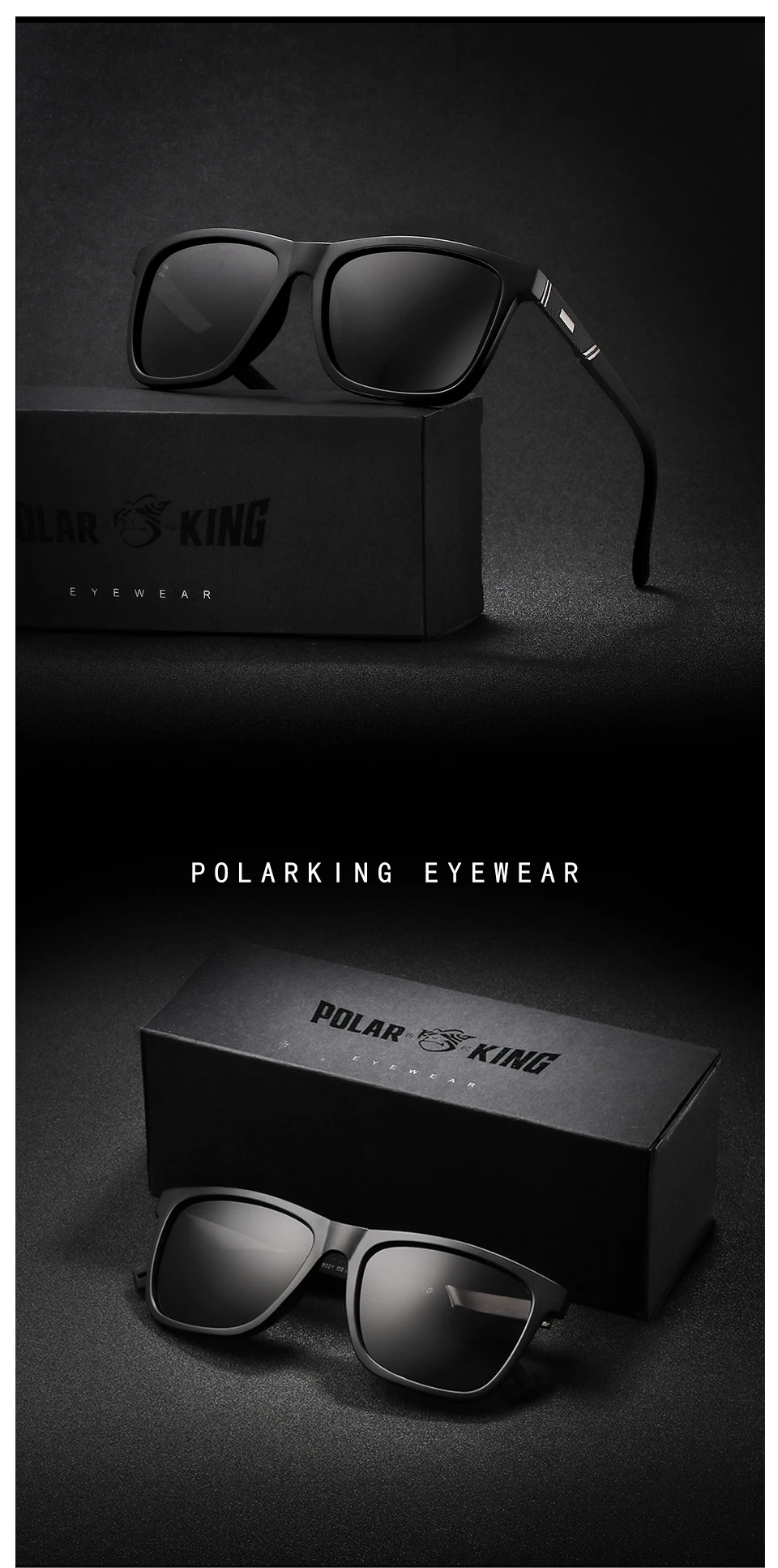 POLARKING Новые поляризованные солнцезащитные очки для мужчин Fashion Square Night Vision Очки мужские дорожные солнцезащитные очки cuculos de sol