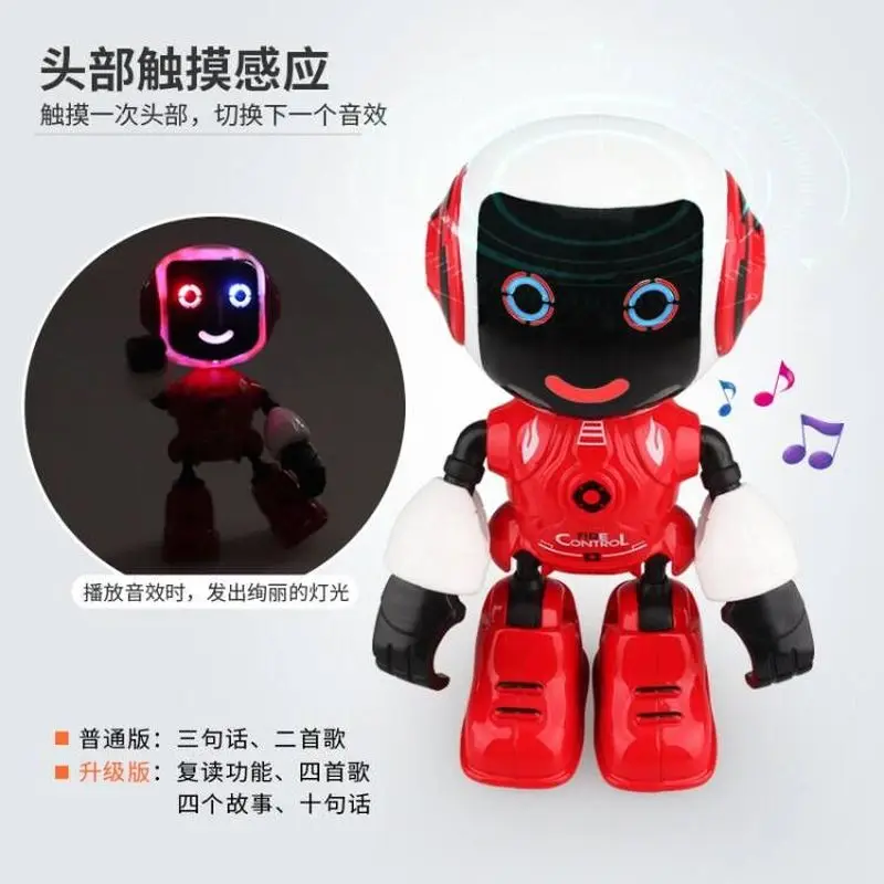 Multi-function MIni Robot Touchable Control DIY Modeling Talk Dance Smart RC Robot Phone Holder Robots Toys for Children Gifts
