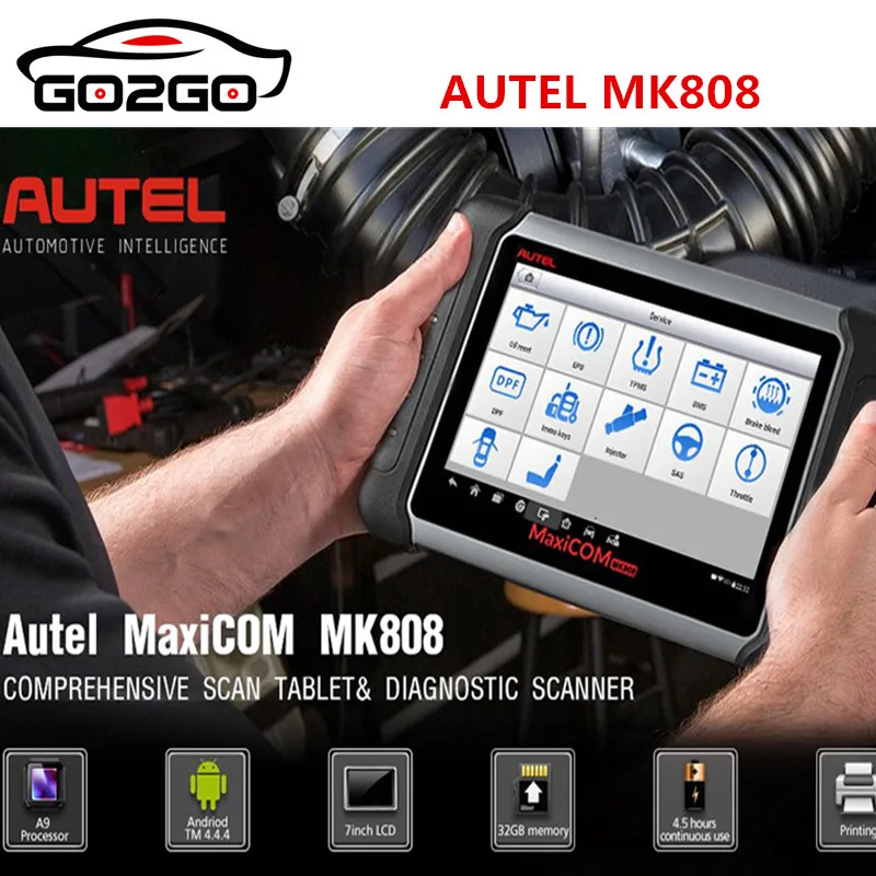

Autel MaxiCOM MK808 Diagnostic Tool 7-inch LCD Touch Screen Swift Diagnosis Functions of EPB/IMMO/DPF/SAS/TMPS same as MX808