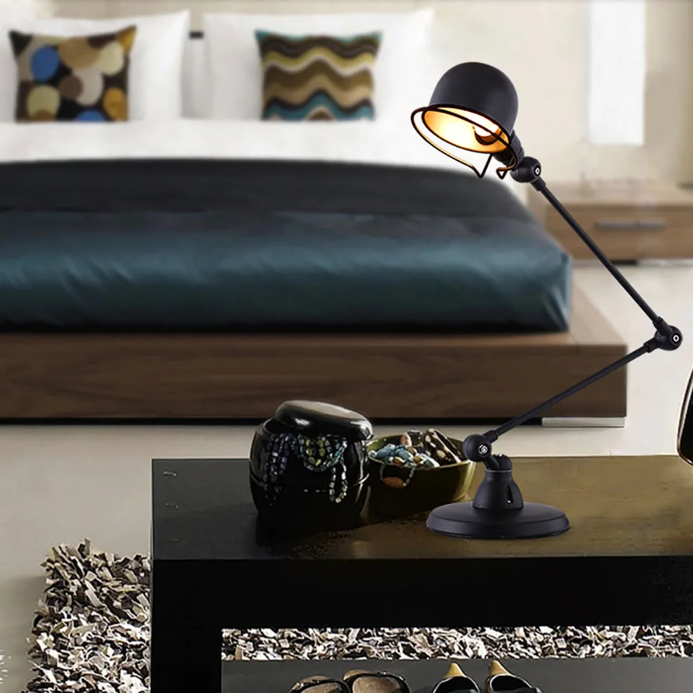 Creative Industry Iron Mechanical Table Lamp Sleek Profile High