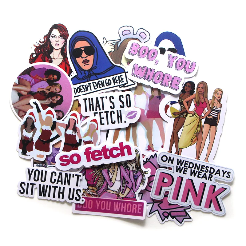 

27 Pcs/set DMLSKY Mean Girls Funny Waterproof Scrapbooking for Car Luggage Laptop Decal Home Bedroom Diy Decoration M3337
