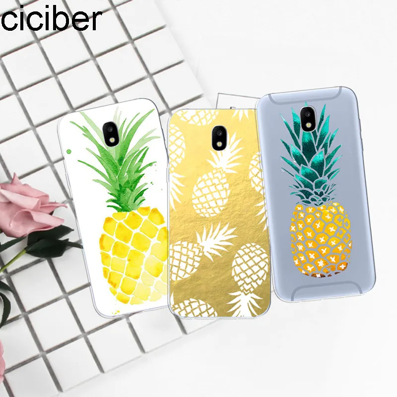 

ciciber Fruit Pineapple For Samsung Galaxy J6 J5 J8 J7 J4 J3 J2 J1 Pro Core Prime mini Plus 2016 2017 2018 Soft TPU Phone Case
