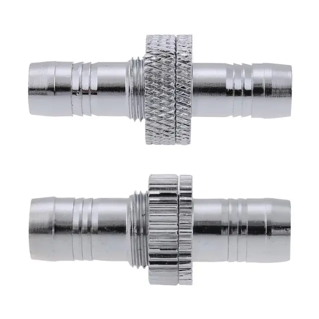 Cheap 1pcs G1/4" Thread PC Cooling System Cooler Soft Tube Hose Chrome Plated Connector 9mm 11mm OD Double Head Computer Components