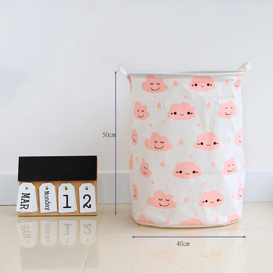 0001MICCK Simple Waterproof Laundry Baskets Kids Toy Creative Storage Basket Home Decoration Driety Clothes Sundries Organizer Box