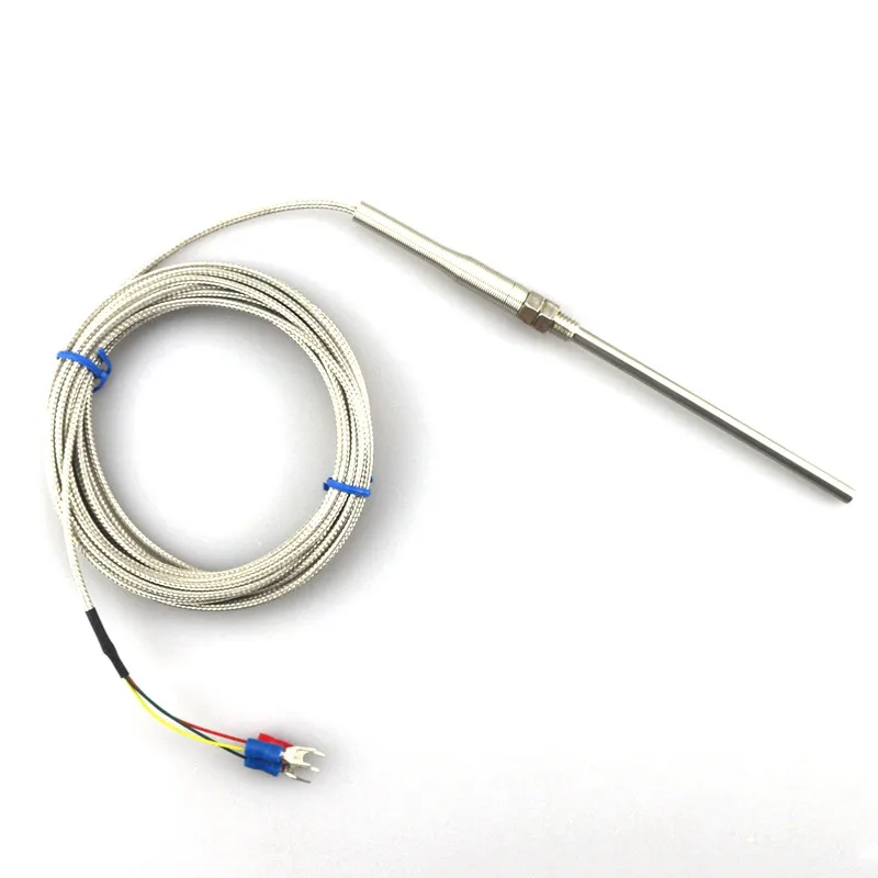 50~ 400 C PT100 датчик температуры 2 м RTD кабель нержавеющий зонд 100 мм 3 провода для термостата
