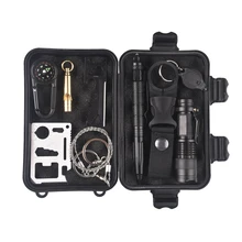 10 в 1 набор для выживания на открытом воздухе SOS туристическое снаряжение для путешествий многофункциональная аптечка SOS аварийные принадлежности Тактический мульти костюм