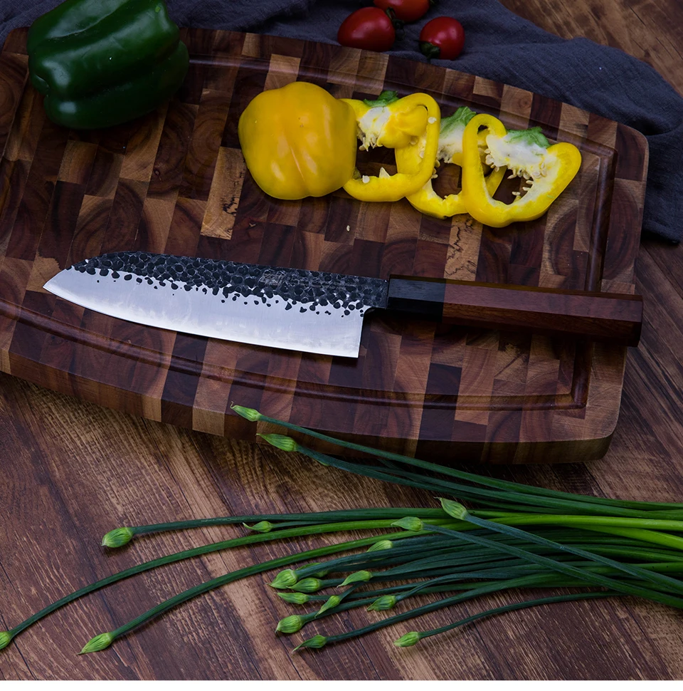 FINDKING 7 дюймов santuko ножи одетый Сталь японский профессиональный восьмиугольная Ручка суши Ножи Кухня Santoku Ножи шеф-повара