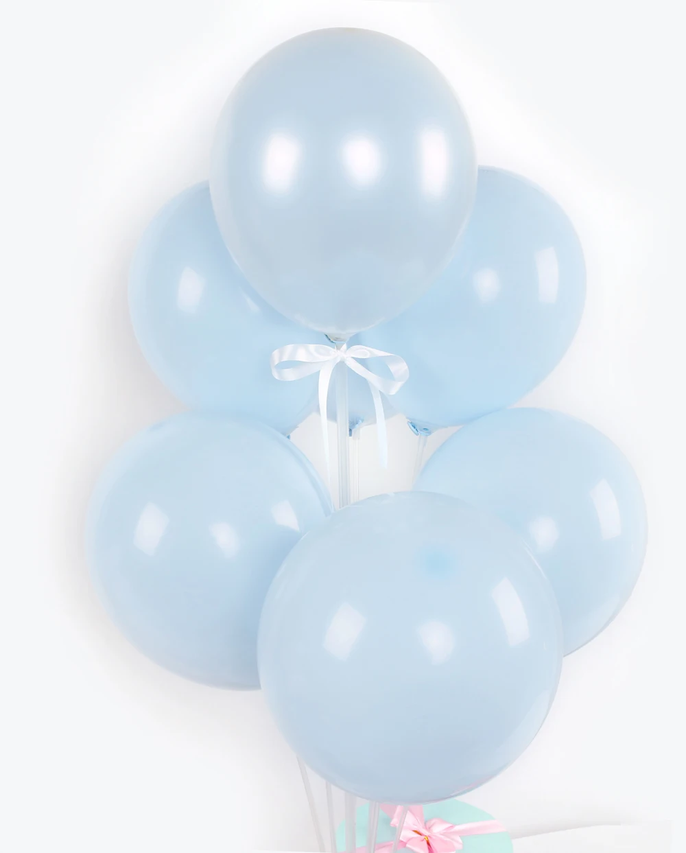 Macaron blue latex balloons baby shower (4)