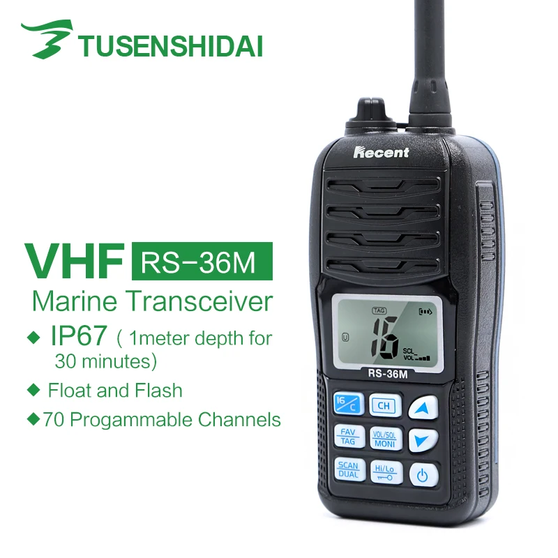 

Brand New Waterproof Intercom IP-X7 Flash and Float Handheld VHF Marine Radio Transceiver Set RS-36M