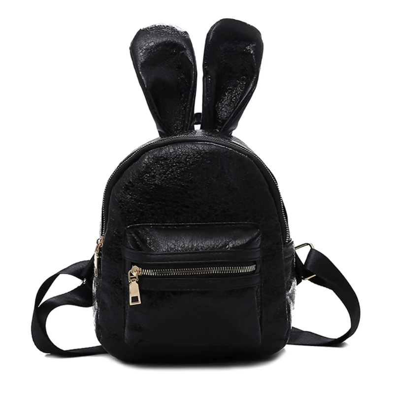 Fashion Women Girls Cute Rabbit Ear Mini Backpack Travel Schoolbag