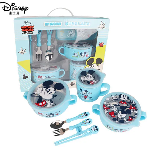 6-piece Disney Kids Dinnerware Sets Child Assisted Dishes Bowl Baby Feeding Mickey Minnie Milk Cup Chopsticks Spoon Fork Sets 6-piece Disney Kids Dinnerware Sets Child Assisted Dishes Bowl Baby Feeding Mickey Minnie Milk Cup Chopsticks Spoon Fork Sets