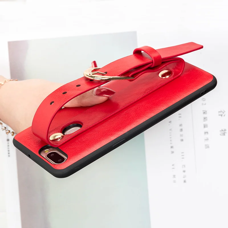 

Leather phone case for OPPO R11s all inclusive phone case leather belt protection case for OPPO series wangcangli