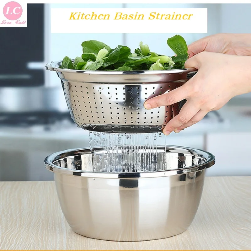 Colander Strainer Basin Cooker Utensil Mixing Bowl Large Kitchen Tool