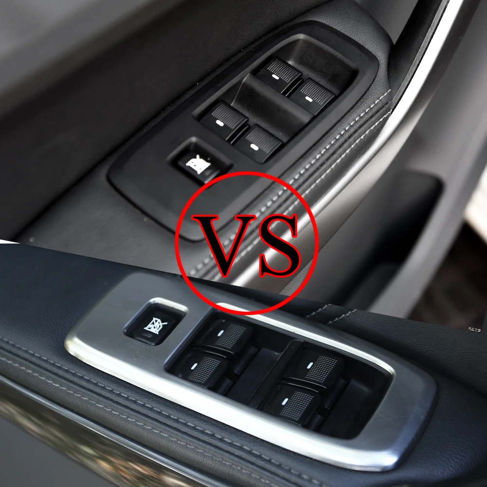 

4X Stainless Steel Car Windows Glass Lifter Panel Trim Stickers Car Interior Accessories for Ford Everest Endeavour 2015-2018