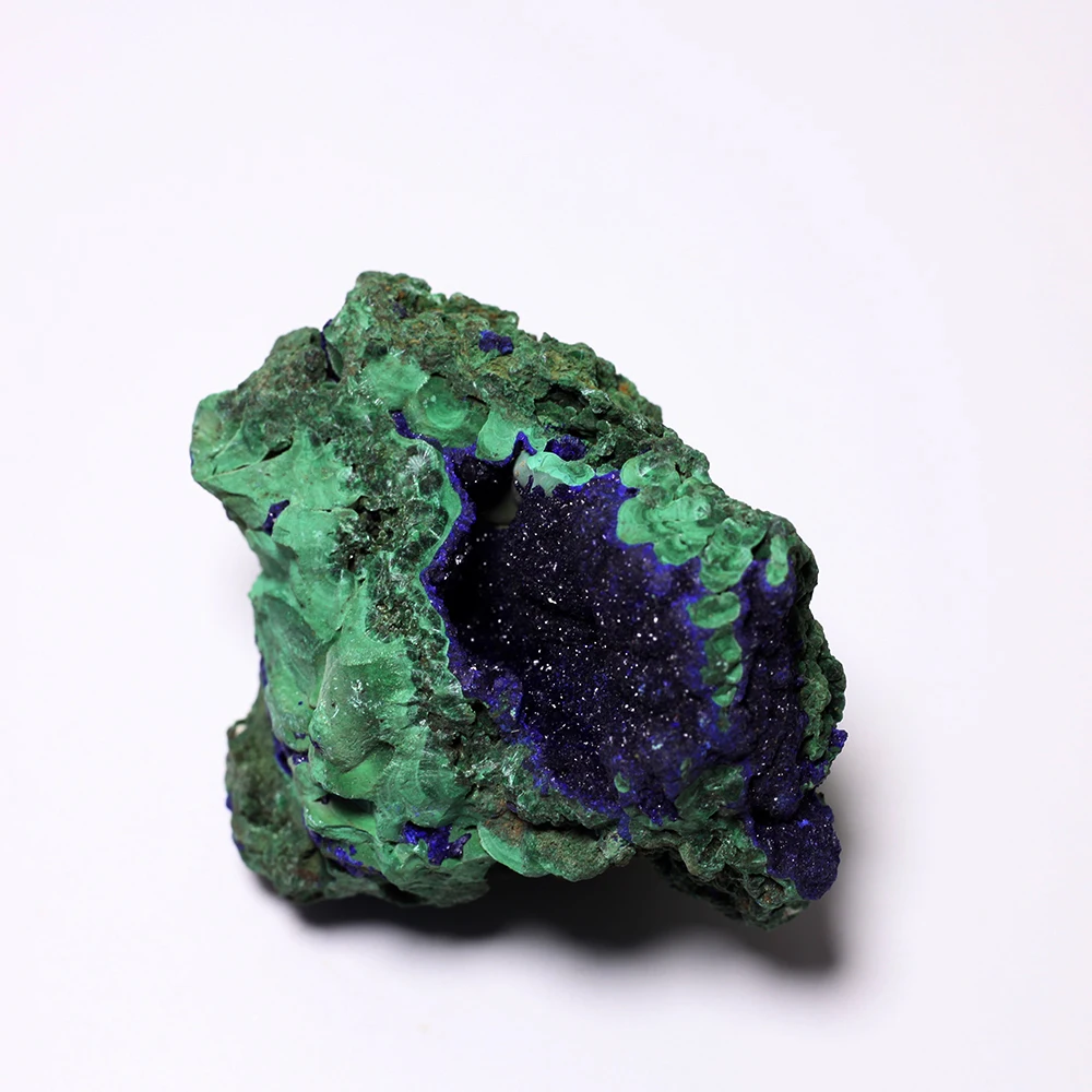 

211.9g Newly Listed Blue Mineral Natura Malachitel Azurite Crystal Ore Specimen collect China ZML10-12