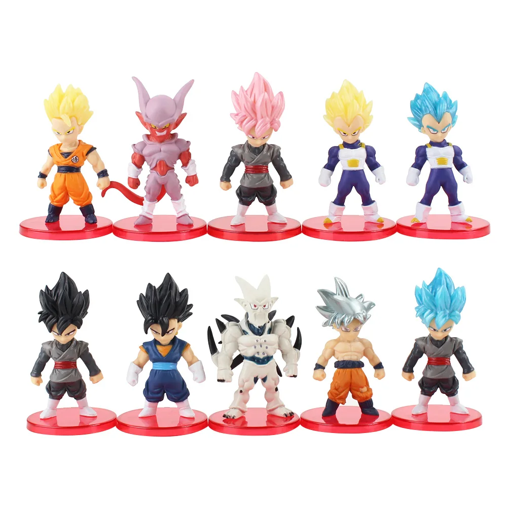 21 шт./компл. Dragon Ball Z Аниме Гоку рисунок сын Goku vegeta Frieza Vegetto фигурку ПВХ Коллекционная модель игрушки куклы