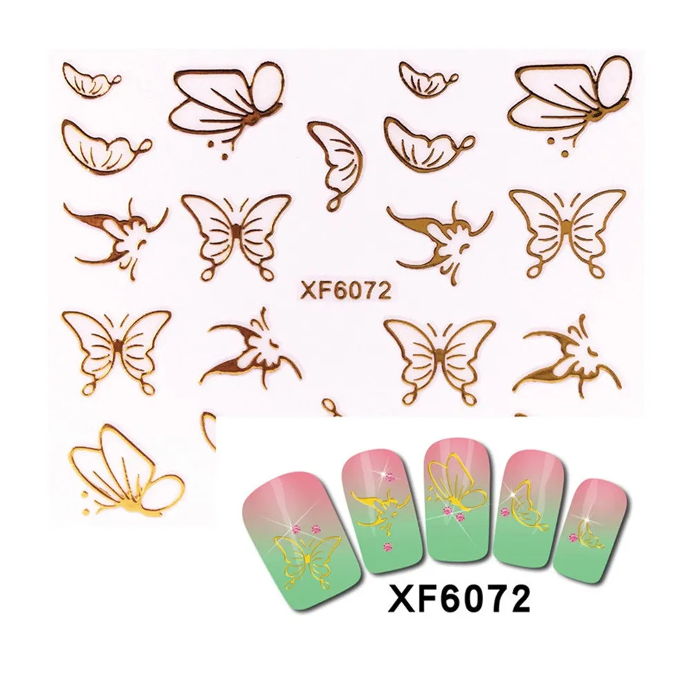 

maquiagem DIY Stamping Decals Stickers NEW HOT Tools Flower Decoration Nail Art 6*5CM nail sticker pegatinas unas #20