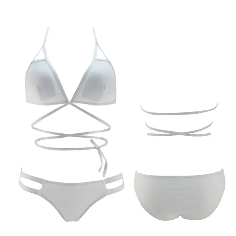 CINOON Woman Summer Style Solid Bandage Bra Set Two-piece Suits Push Up sexy bra Retro Halter underwear women lingerie CINOON Woman Summer Style Solid Bandage Bra Set Two-piece Suits Push Up sexy bra Retro Halter underwear women lingerie