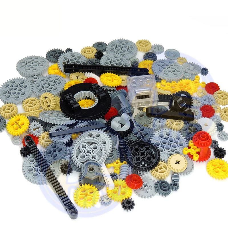 

200Grams/Lot Fit For legoes Technic Parts Building Blocks Bulk Gear Studless Beam Arms Pin Connctor Axle Car Truck Bricks Toy