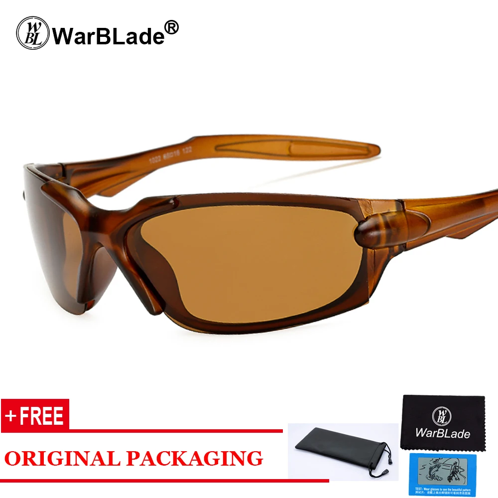 WarBLade, солнцезащитные очки ночного видения, антибликовые очки, для вождения, поляризованные солнцезащитные очки, желтые линзы, UV400, защита для вождения, очки - Цвет линз: brown lens