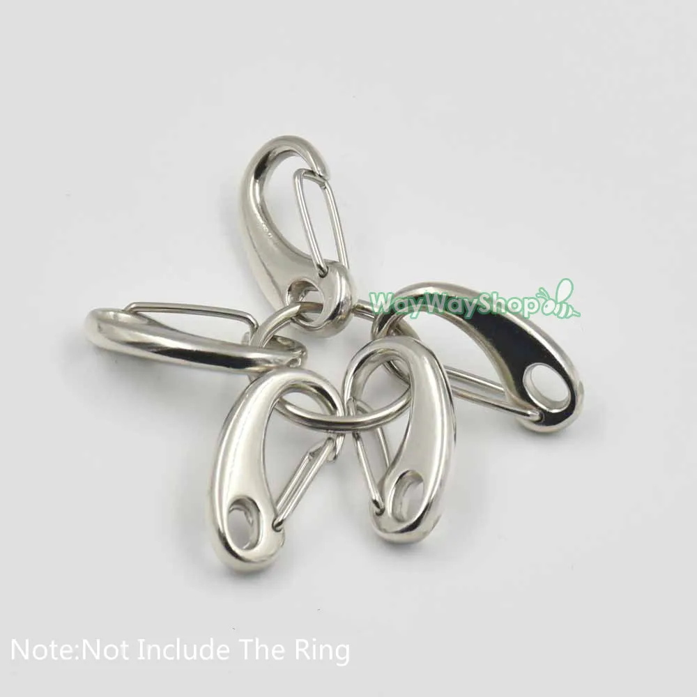 47mm 10pcs Small Cast Snap Hook Clips Zinc Alloy Egg Shape Spring Gate