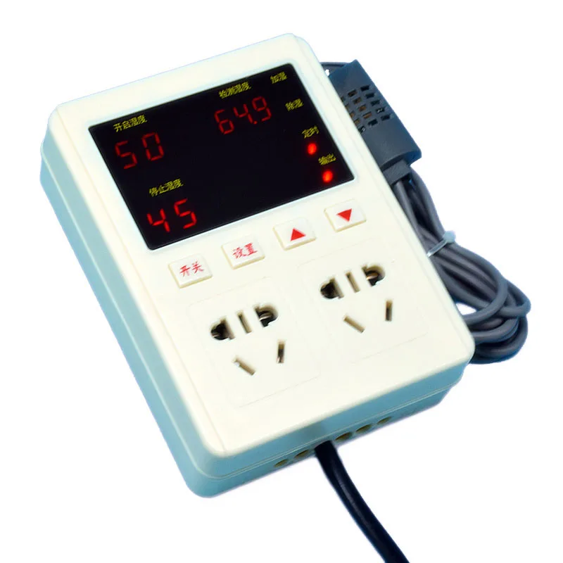 

85-250VAC 5-99%RH 01-059S , 1-999 min digital humidity controller with timer function Hygrometer with humidity sensor