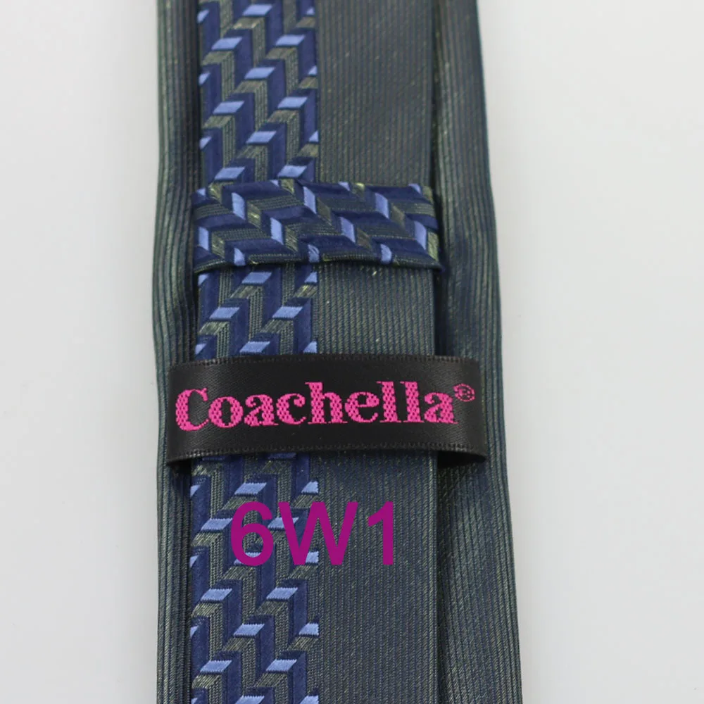 Yibei Coachella Галстуки зеленый синий галстук граничит стереоскопический Геометрическая corbatas 6 см Узкие жаккардовые Для мужчин бренд Галстуки блестящие