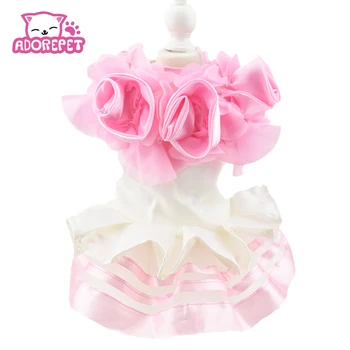 

Cute Flower Dog Luxury Dress Pet Cat Tutu Skirt Princess Wedding Party Dress Summer Chihuahua Dog Clothes Bride Costume