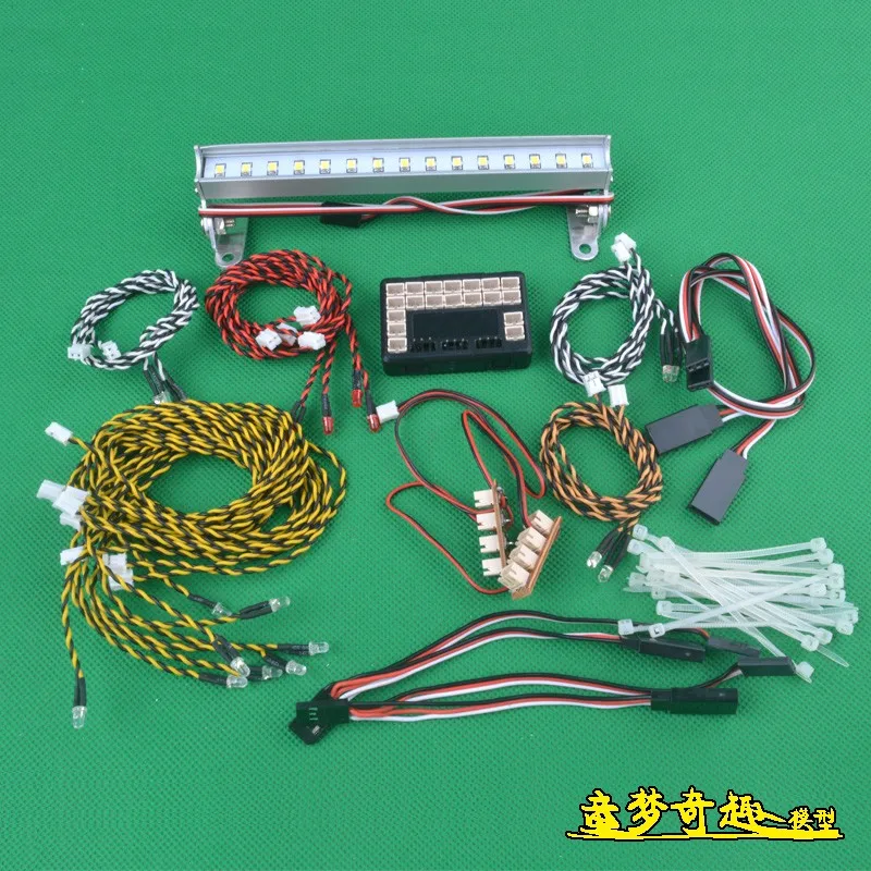 

HG P407 1/10 simulation climbing pickup truck tee DIY upgrade conversion accessories LED lamp light group OP
