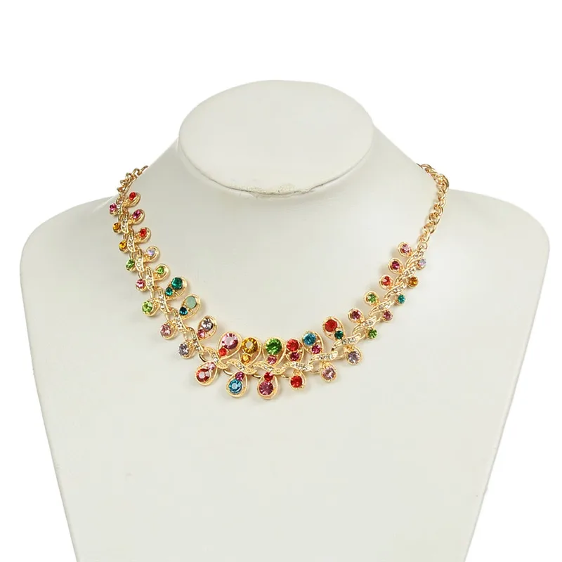1 Pc Women Girls Rhinestone Pendant Necklace Fashion Crystal Stone Bib Statement Neck Jewelry Accessory | Украшения и аксессуары