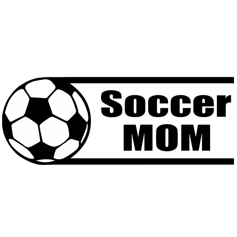 

Car stying 19.3cm*7.2cm Soccer Mom Sports Car Styling Fashion Personality Vinyl Sticker Decal 11 Colour Jdm