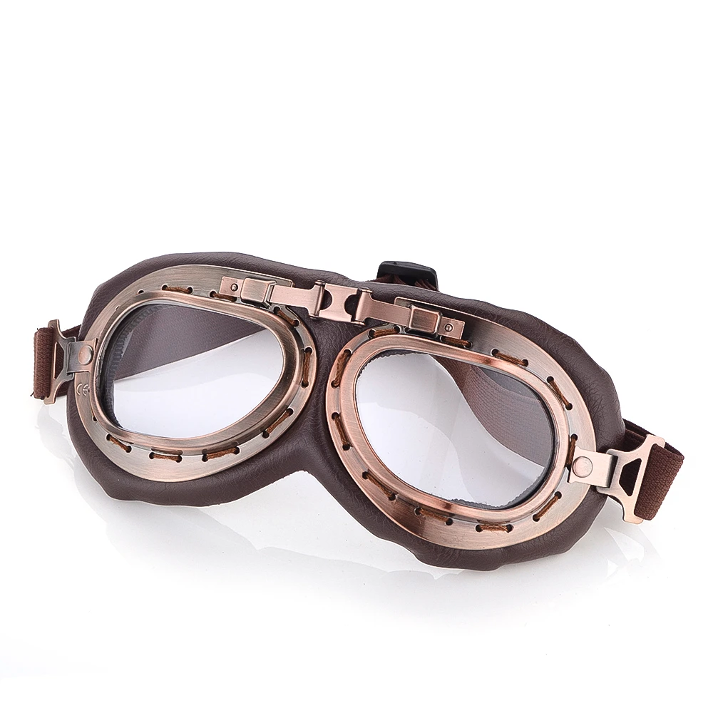 Motorbike Motor Flying Vintage Motorcycle Scooter Goggles Biker Aviator Pilot Helmet Goggles ATV Cruiser Eyewear Glasses