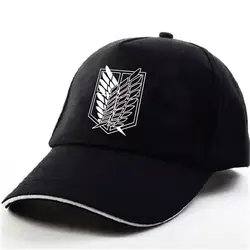 YOUPOP KPOP атака на Титанов логотип черная бейсболка хип-хоп кепка Мужские Женские шляпы