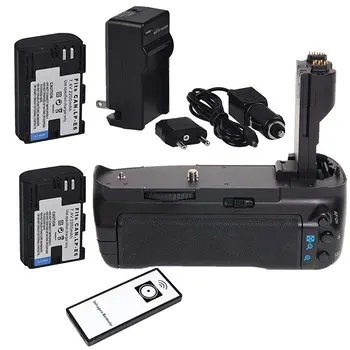 

Battery Grip Pack For Canon EOS 7D DSLR Camera as BG-E7 BGE7 + White IR Remote + 2x LP-E6 battery + Wall/car Charger + EU plug