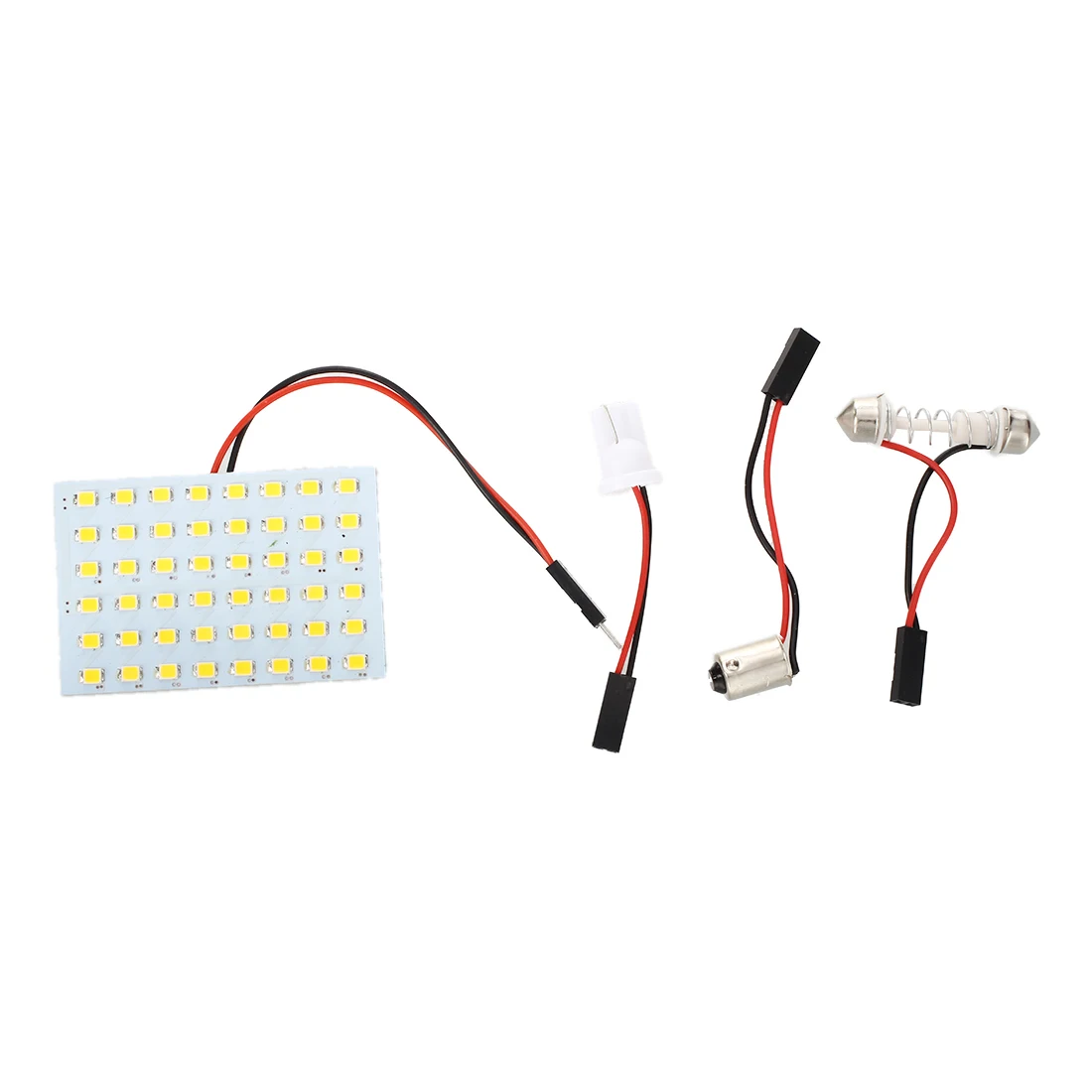

Warm White Light Panel 48 3528 SMD LED + T10 + BA9S + Festoon Bulb Adapter
