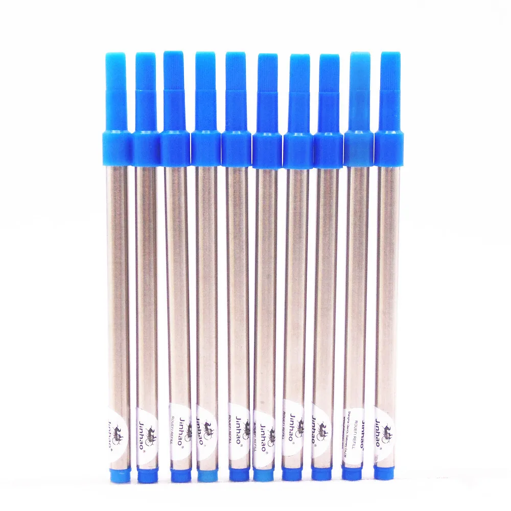 Jinhao заправка винтов 10 шт. синие чернила 0,7 мм перо для школьников, студентов, офиса, канцелярские ручки, чернильная Ручка-роллер, новинка